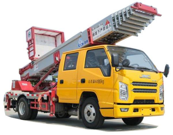 32 meters JiangLing 4 x2  aerial ladder moving operation truck